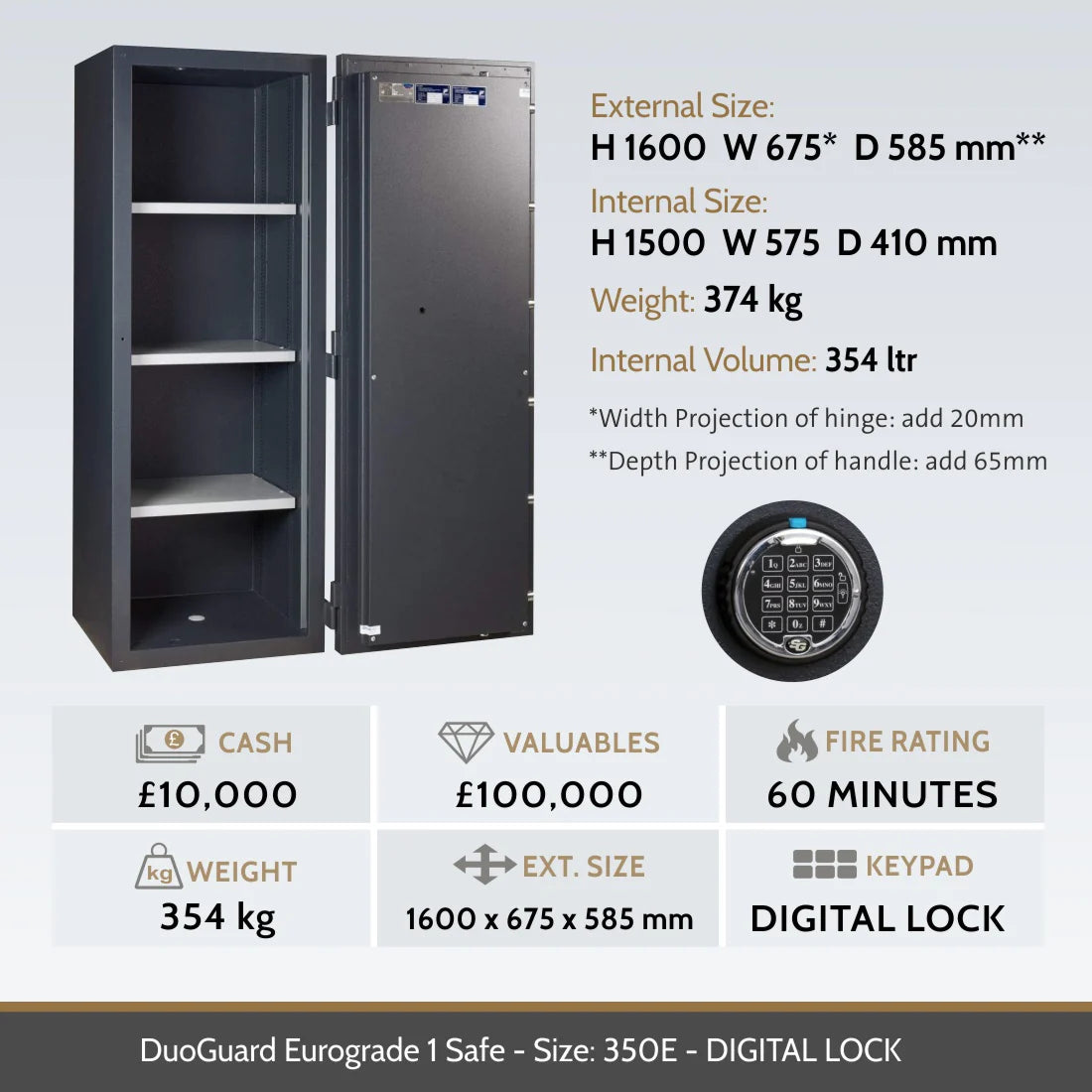 Chubbsafes DuoGuard Eurograde 1 High Security Electronic Lock Safe