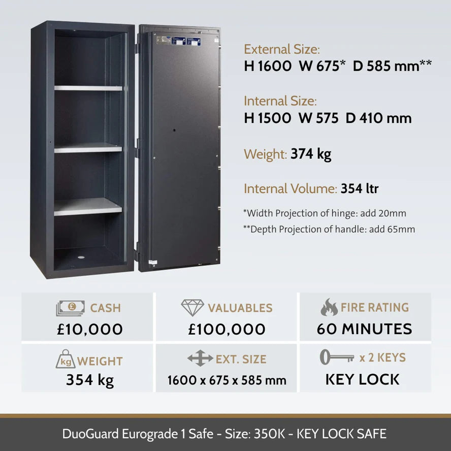 Chubbsafes DuoGuard Eurograde 1 High Security Key Lock Safe