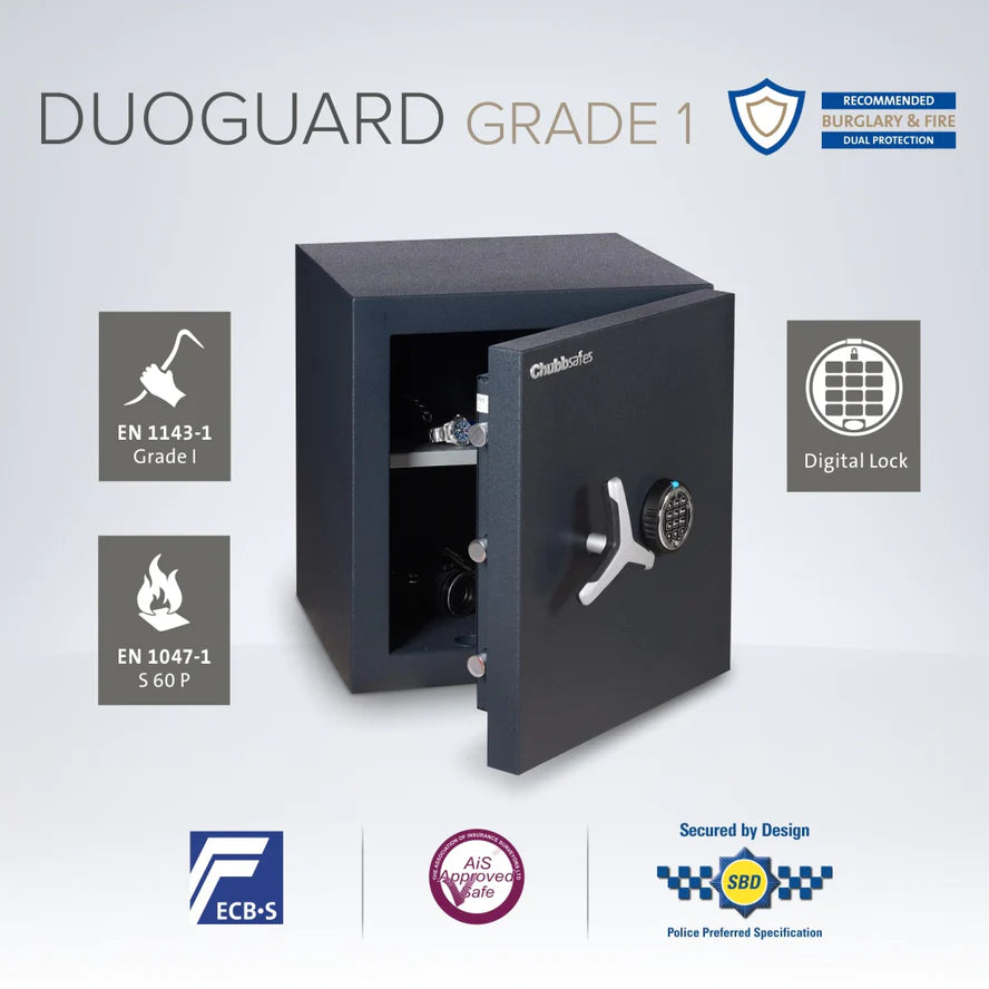 Chubbsafes DuoGuard Eurograde 1 High Security Electronic Lock Safe