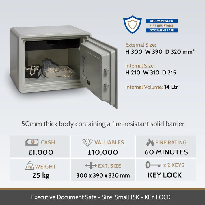 Chubbsafes EXECUTIVE - Key Lock Fireproof Safe