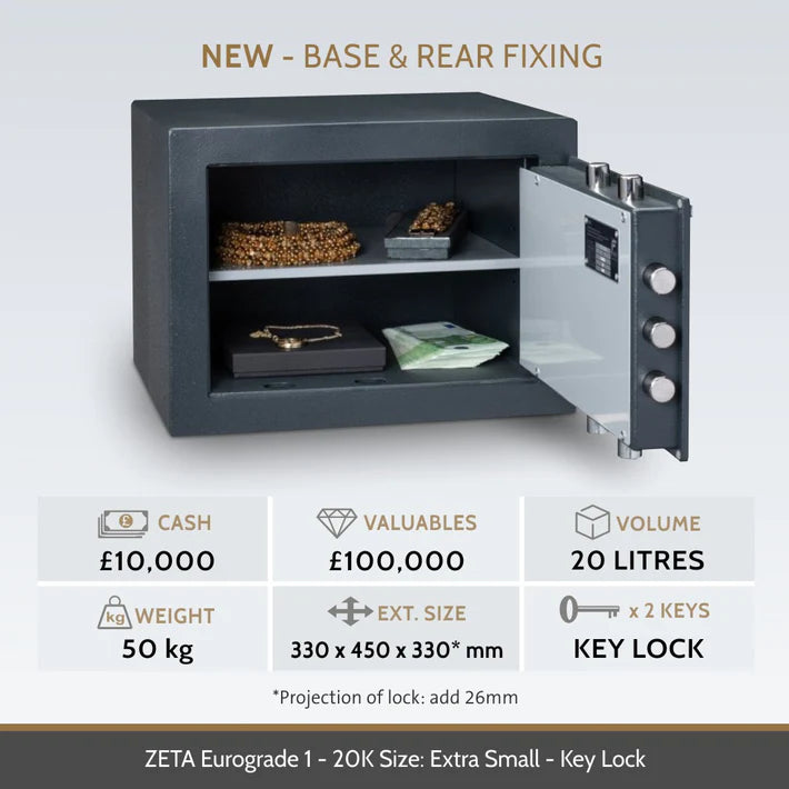 Chubbsafes Zeta Eurograde 1 Key Lock High Security Safe