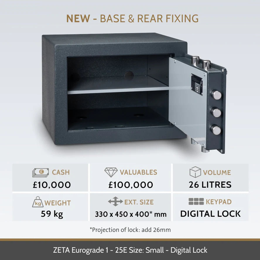 Chubbsafes Zeta Eurograde 1 Electronic Lock High Security Safe