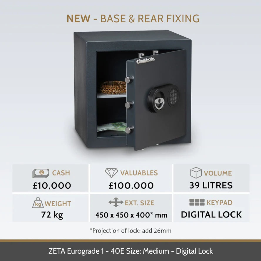 Chubbsafes Zeta Eurograde 1 Electronic Lock High Security Safe