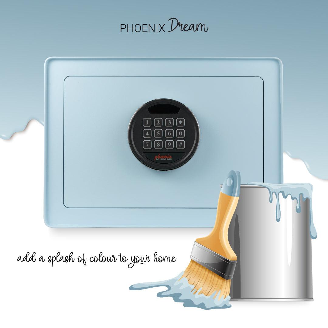 Phoenix Dream DREAM1B Home Safe in Blue with Electronic Lock - Safe Fortress