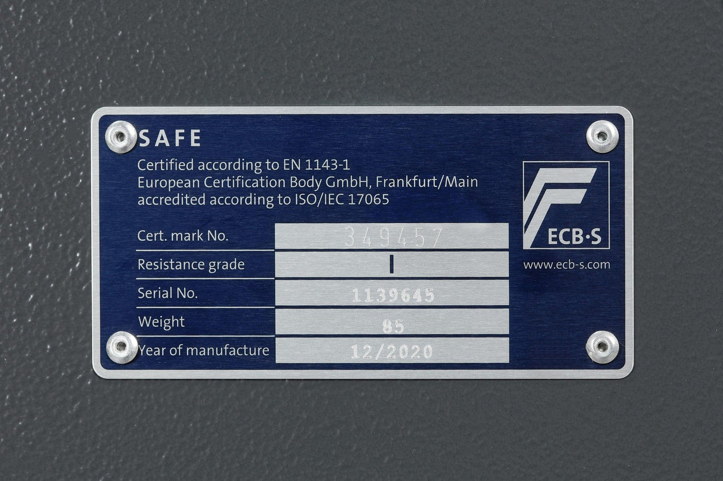 Euro Grade 1 Free Standing Safe - Electronic Lock - Safe Fortress