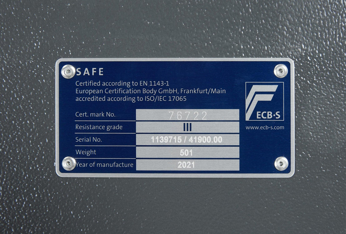 EuroGrade 3 Free Standing Safe - Electronic Lock - Safe Fortress