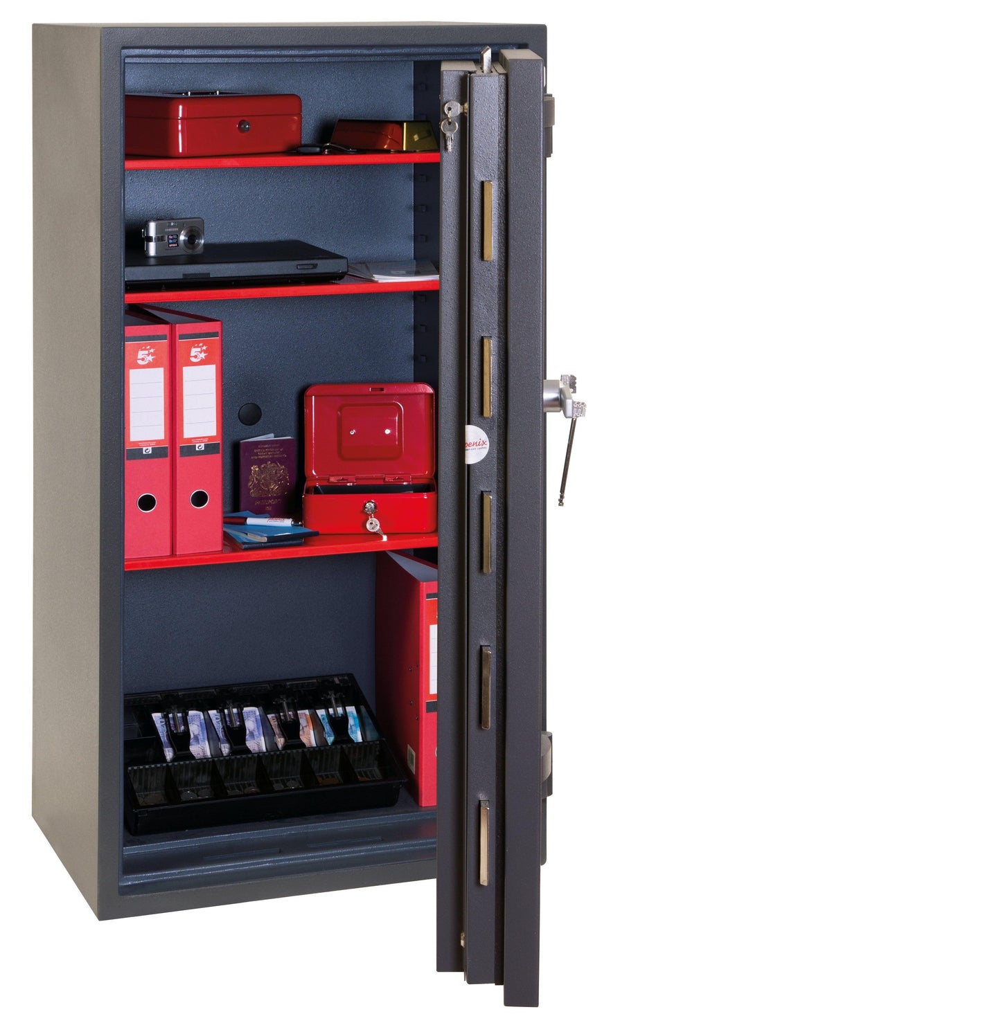 Phoenix Mercury HS2054K Size 4 High Security Euro Grade 2 Safe with Key Lock - Safe Fortress