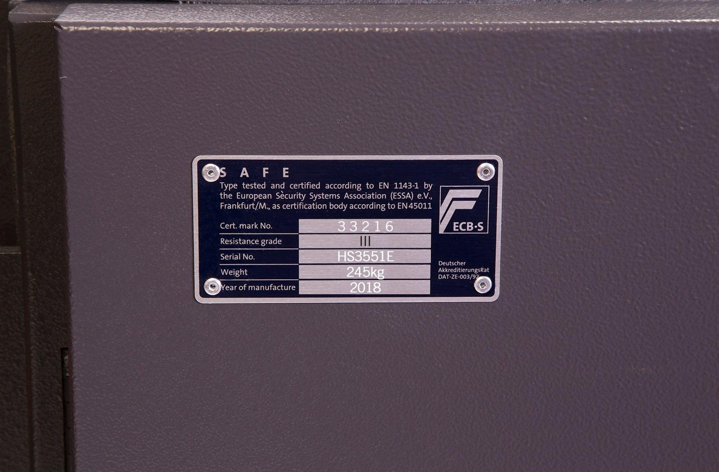Phoenix Elara HS3551E Size 1 High Security Euro Grade 3 Safe with Electronic Lock - Safe Fortress