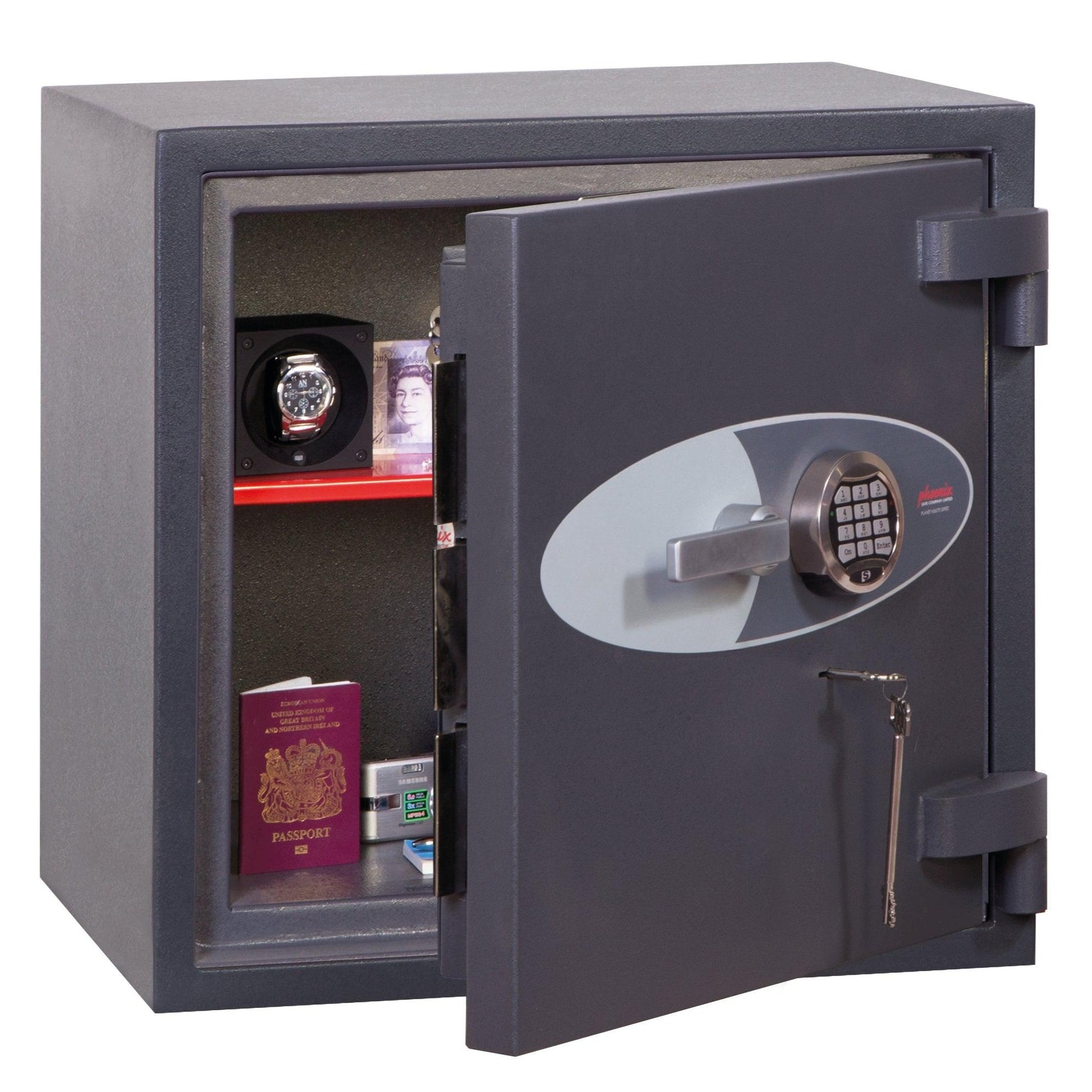 Phoenix Cosmos HS9071E Size 1 High Security Euro Grade 5 Safe with Electronic & Key Lock - Safe Fortress