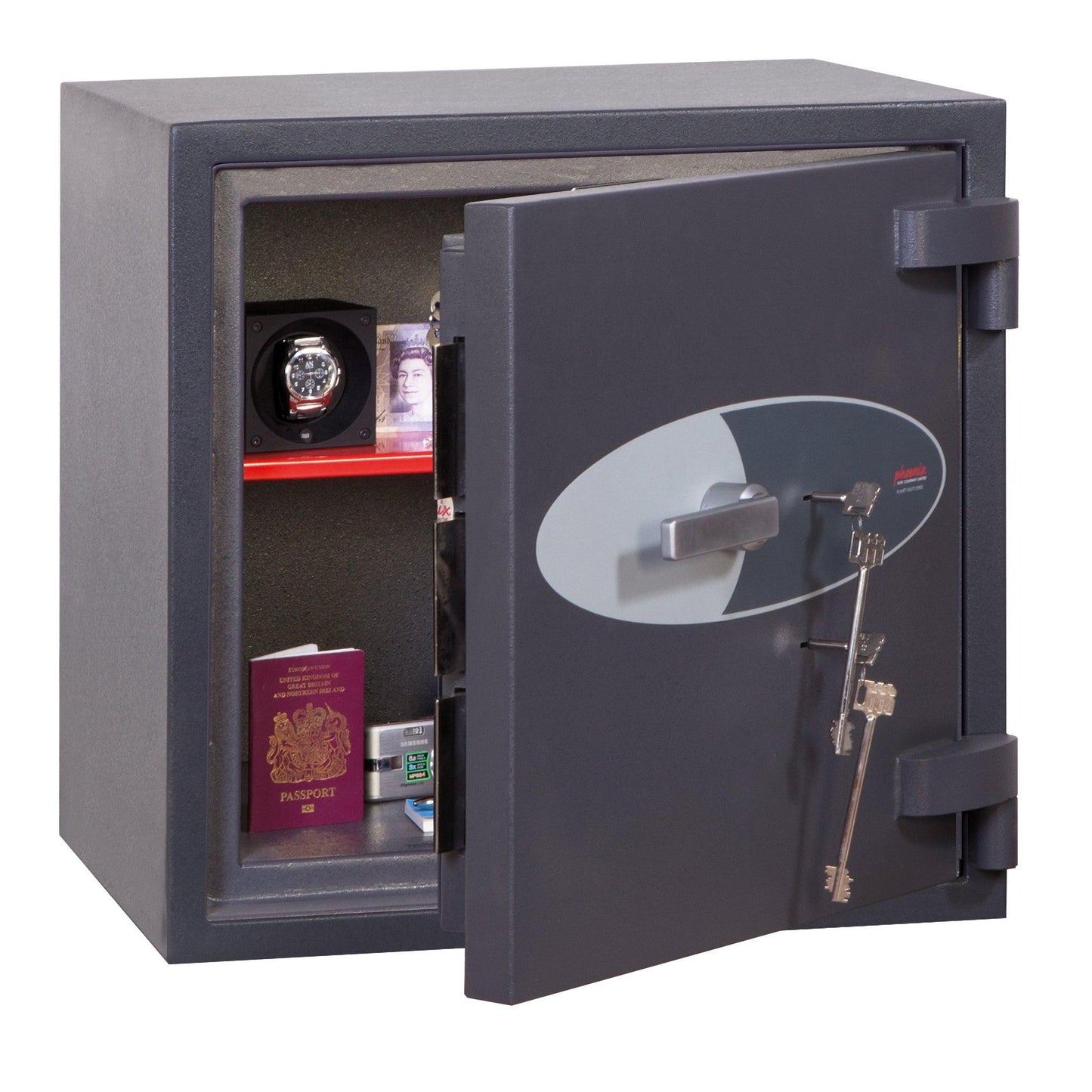 Phoenix Cosmos HS9071K Size 1 High Security Euro Grade 5 Safe with 2 Key Locks - Safe Fortress