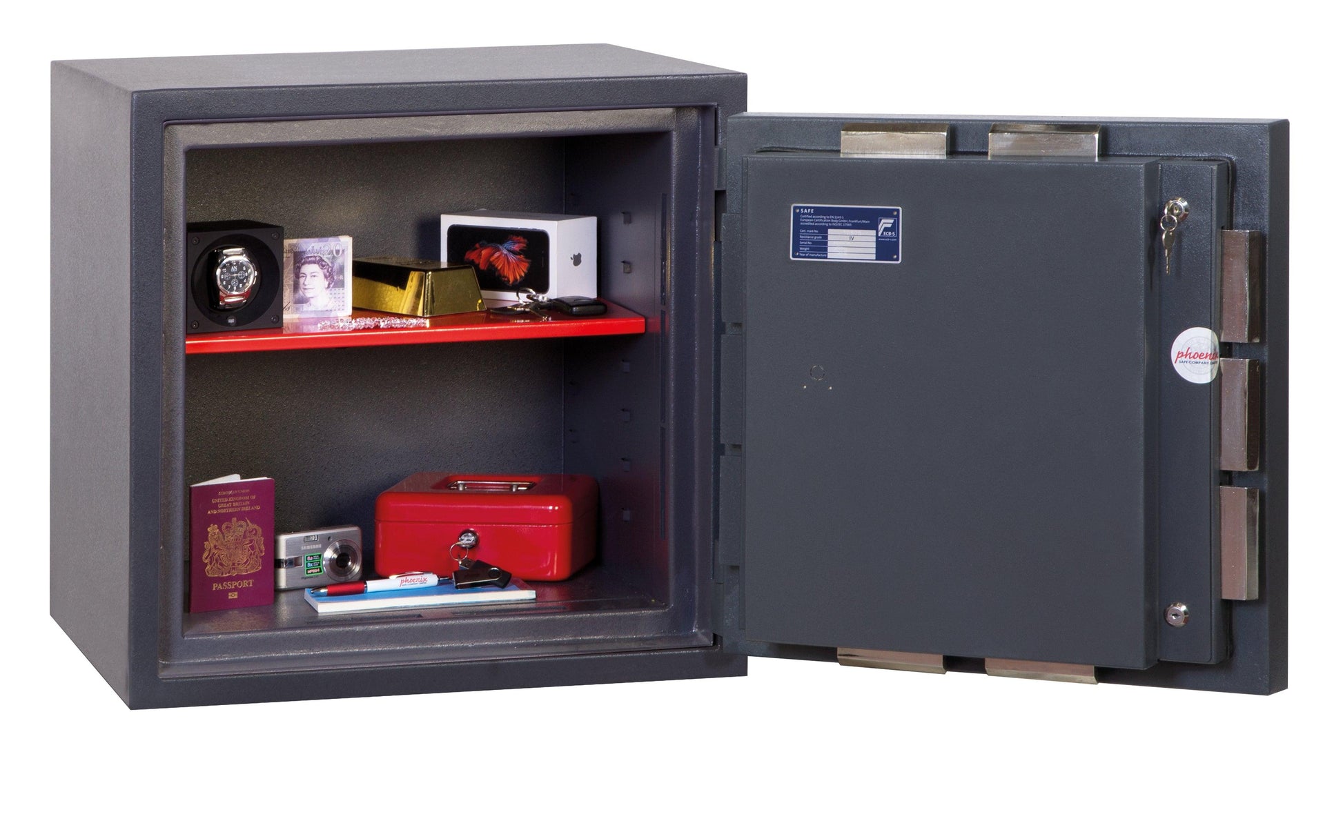 Phoenix Cosmos HS9071K Size 1 High Security Euro Grade 5 Safe with 2 Key Locks - Safe Fortress