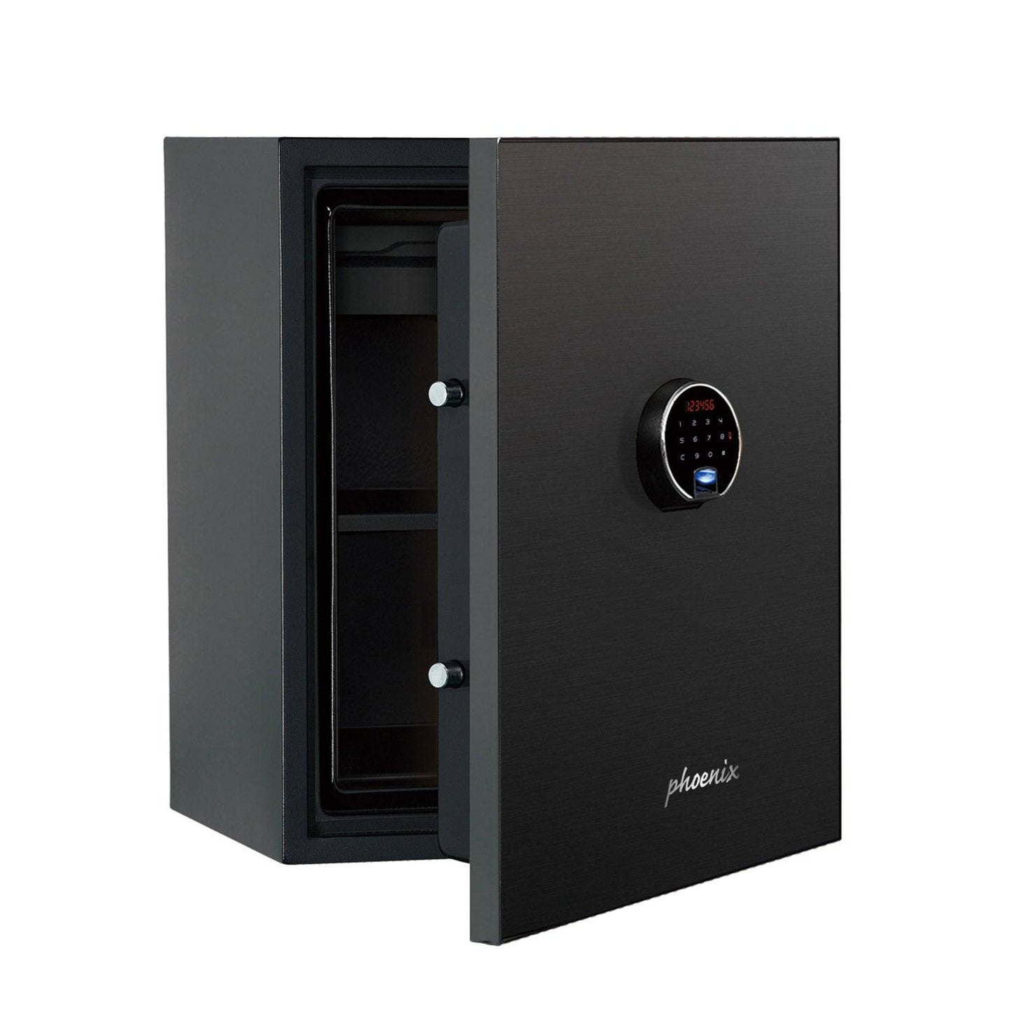 Phoenix Spectrum Plus LS6012FB Size 2 Luxury Fire Safe with Black Door Panel and Fingerprint Lock - Safe Fortress