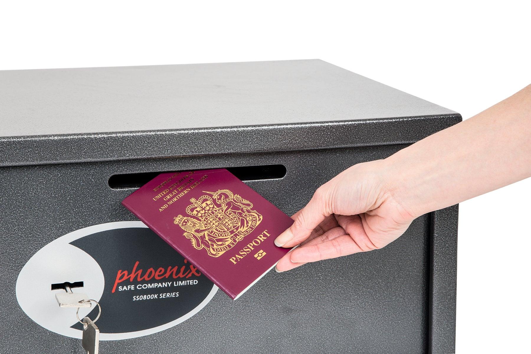 Phoenix Vela Deposit Home & Office SS0800 Security Safe with Key Lock - Safe Fortress