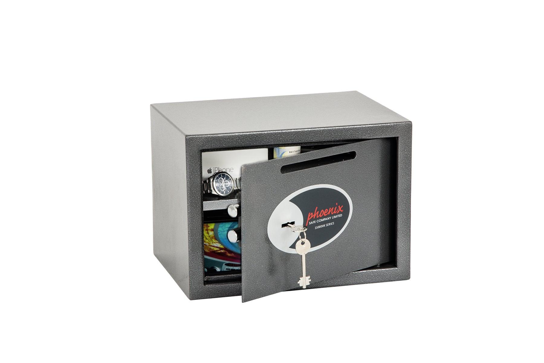 Phoenix Vela Deposit Home & Office SS0800 Security Safe with Key Lock - Safe Fortress
