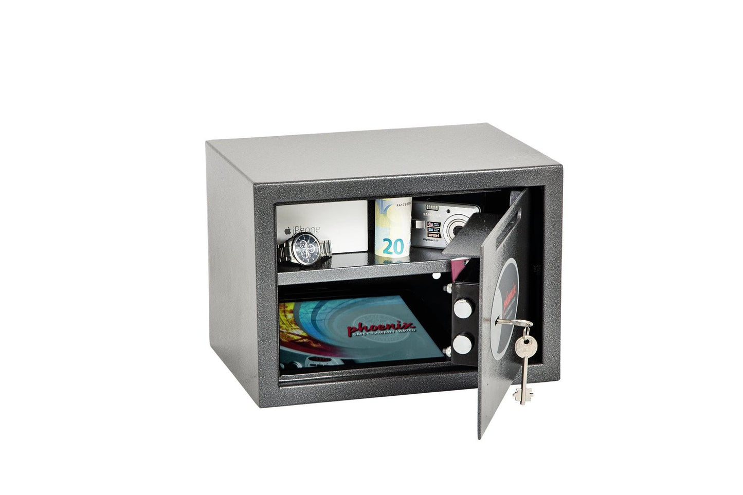 Phoenix Vela Deposit Home & Office SS0800 Security Safe with Key Lock - Safe Fortress