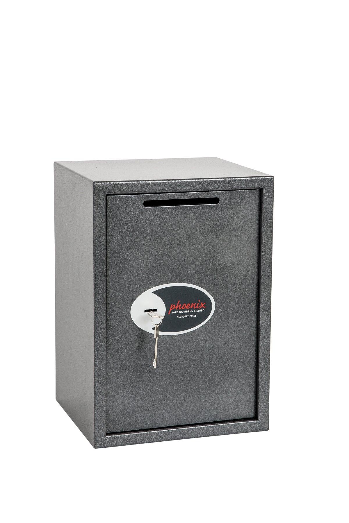 Phoenix Vela Deposit Home & Office SS0800 Security Safe with Key Lock - Safe Fortress
