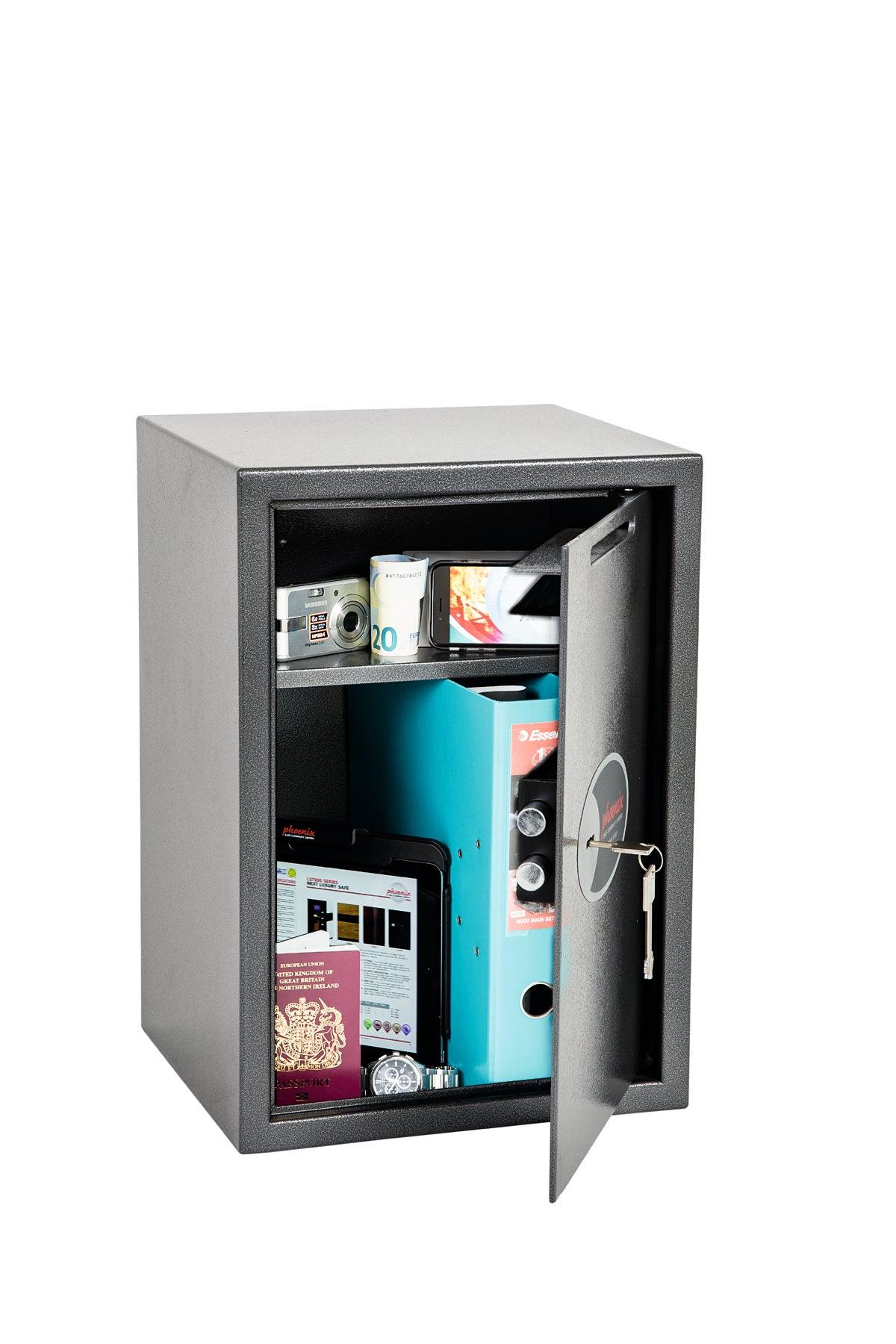 Phoenix Vela Deposit Home & Office SS0800 Security Safe with Key Lock - Safe Fortress