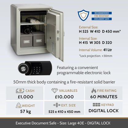 Chubbsafes EXECUTIVE - Electronic Lock Fire Safe