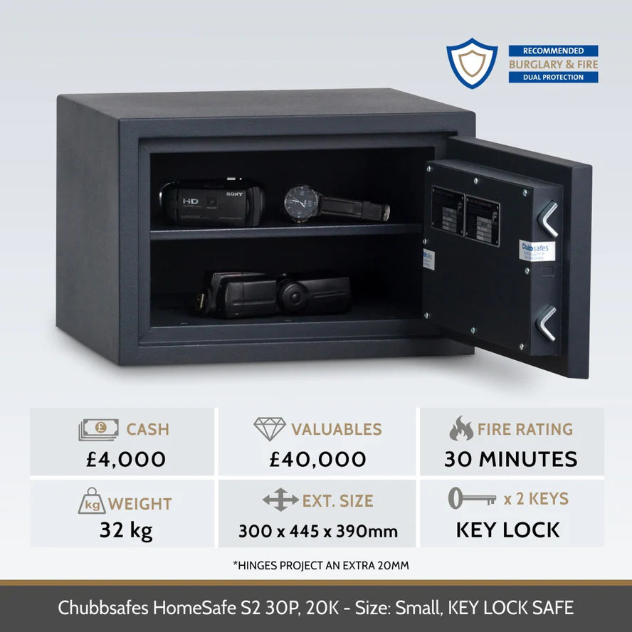 Chubbsafes Key Lock Home Security Safe