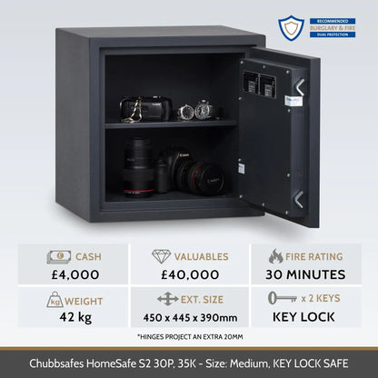 Chubbsafes Key Lock Home Security Safe