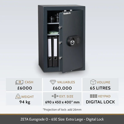 Chubbsafes Zeta Eurograde 0 Electronic Lock Security Safe