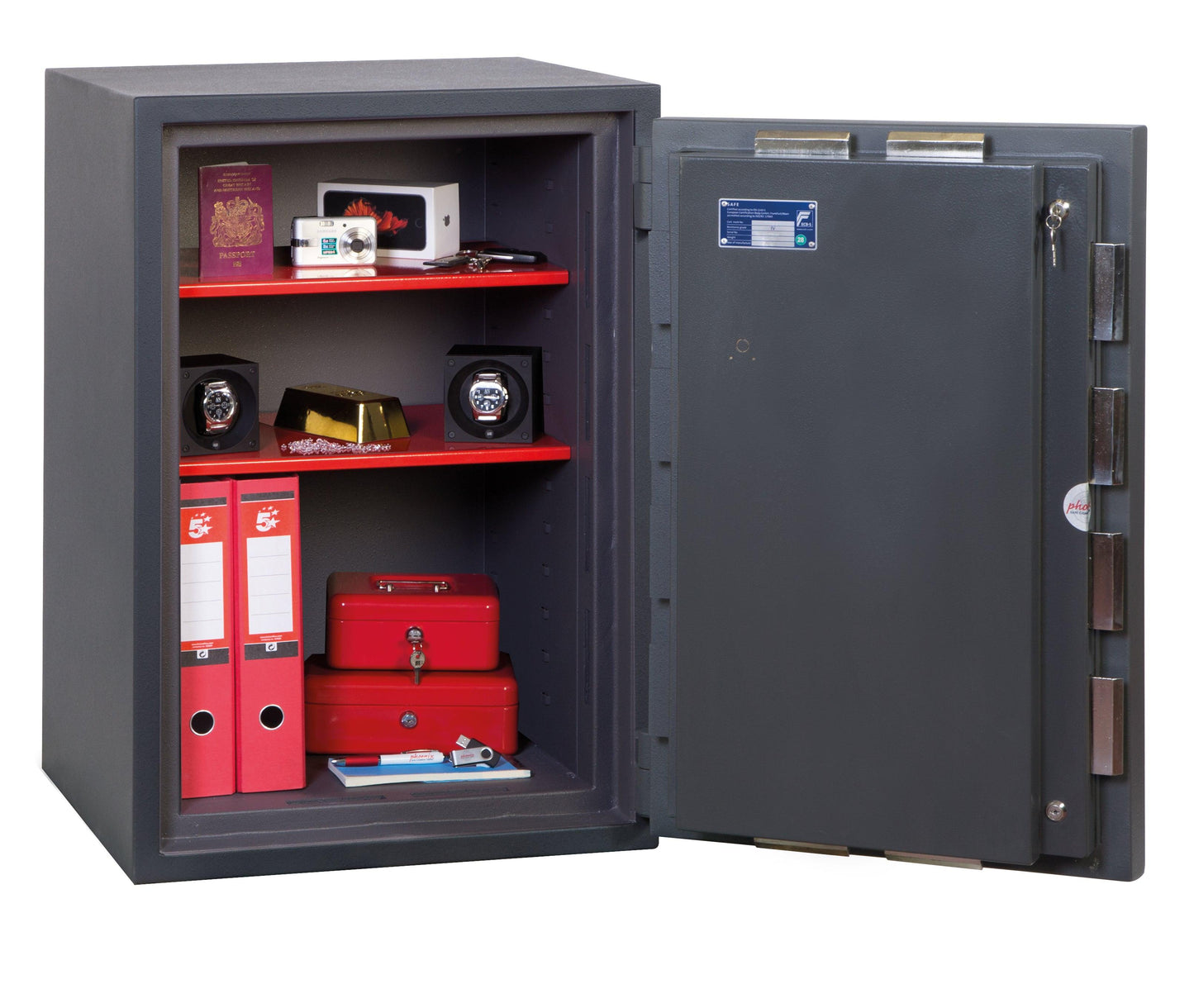 Phoenix Planet HS6073K Size 3 High Security Euro Grade 4 Safe with 2 Key Locks - Safe Fortress