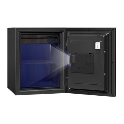 Phoenix Spectrum Plus LS6012FB Size 2 Luxury Fire Safe with Black Door Panel and Fingerprint Lock - Safe Fortress