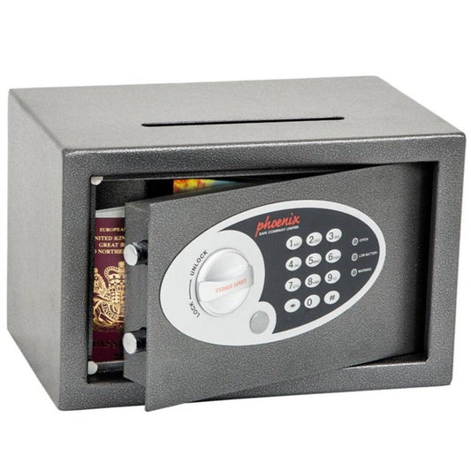 Phoenix Vela Deposit Home & Office SS0800 Security Safe with Electronic Lock - Safe Fortress