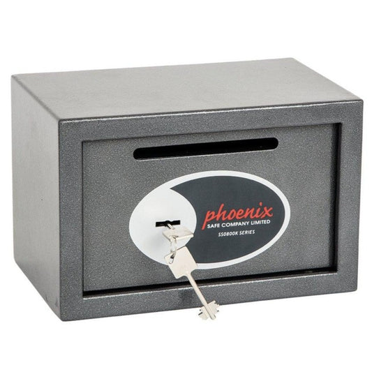 Phoenix Vela Deposit Home & Office SS0800 Security Safe with Key Lock - Safe Fortress